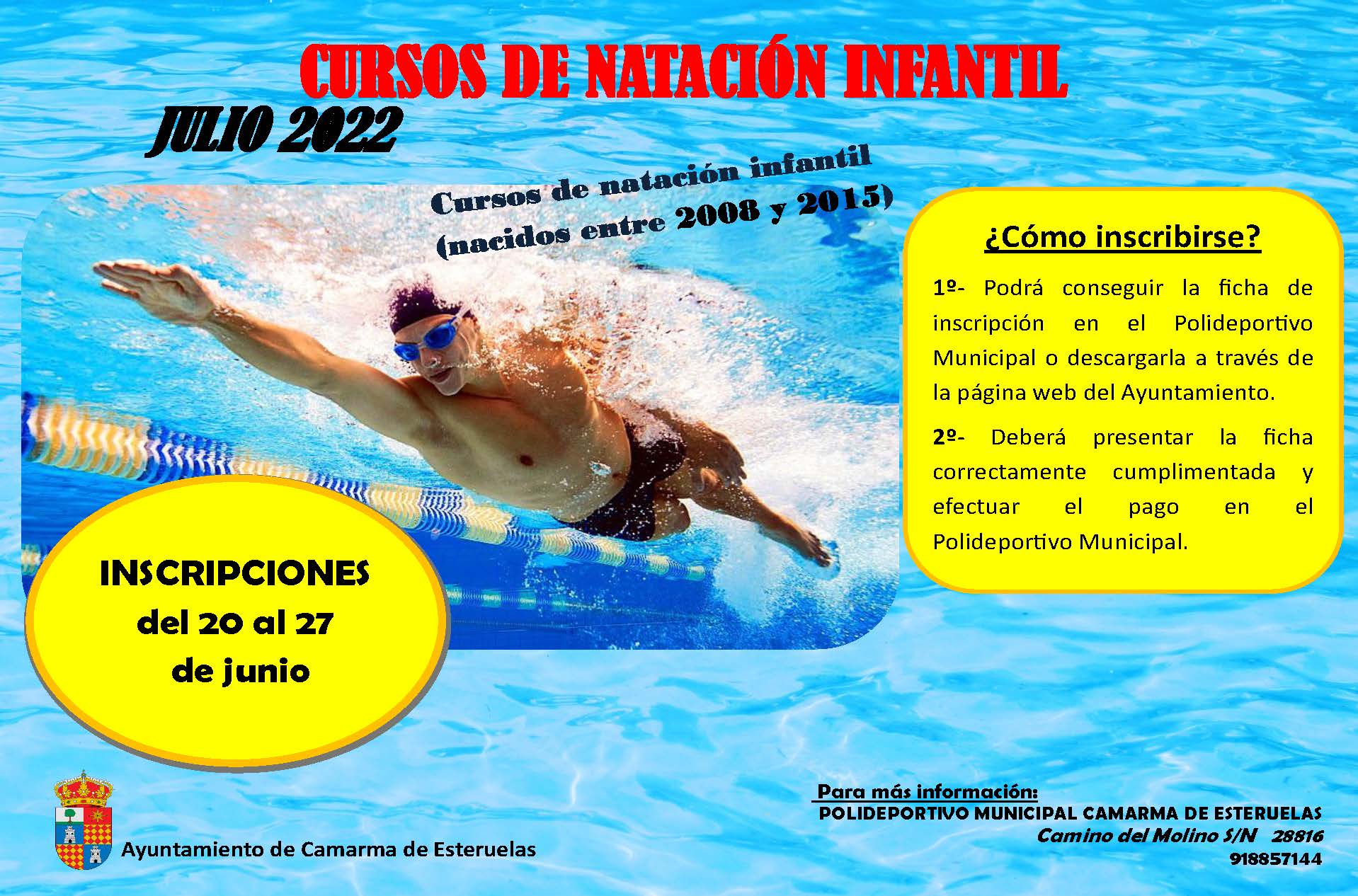 CURSO DE NATACIÓN 2022 CAMARMA DE ESTERUELAS