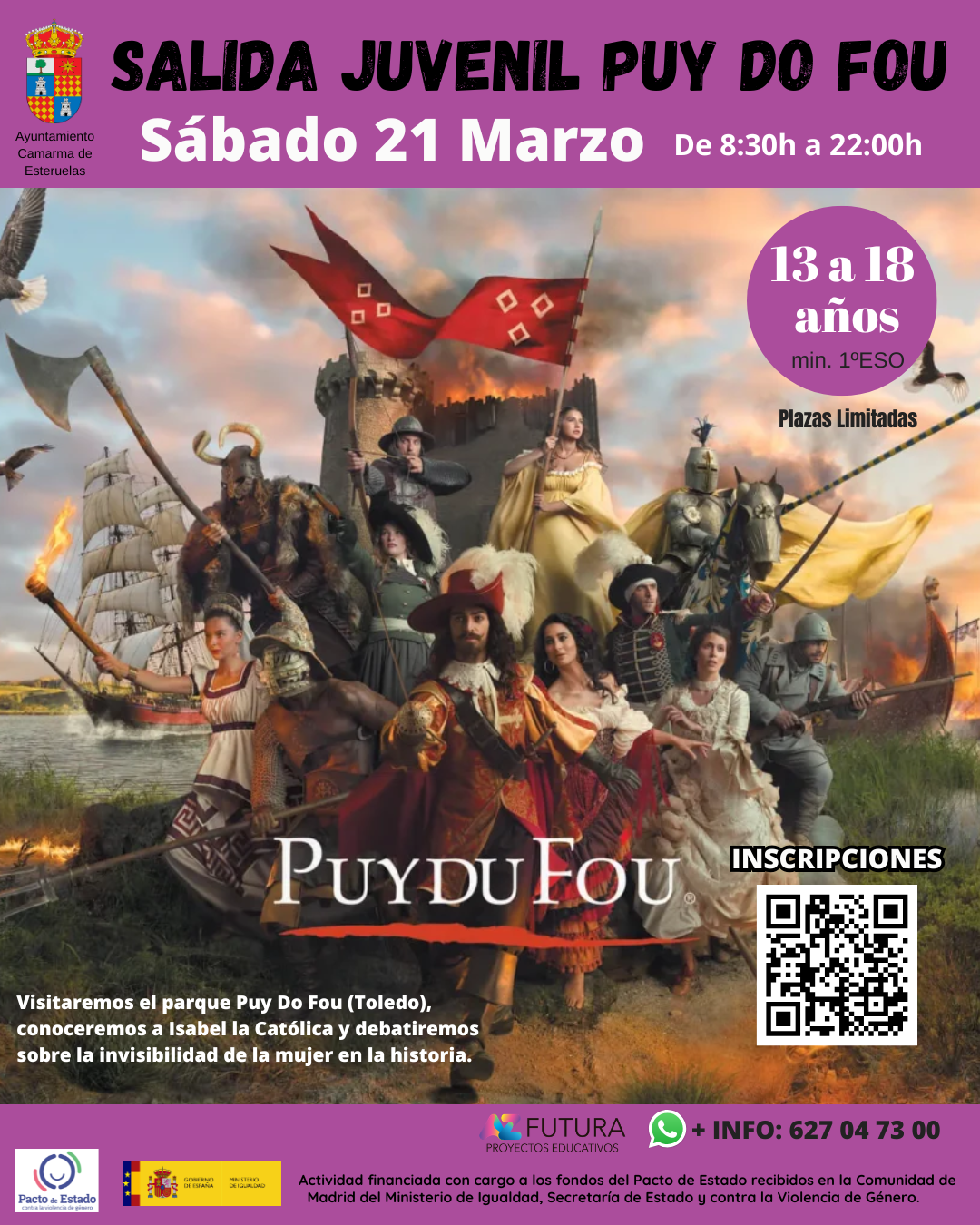 SALIDA JUVENIL A PUY DU FOU MARZO 2026